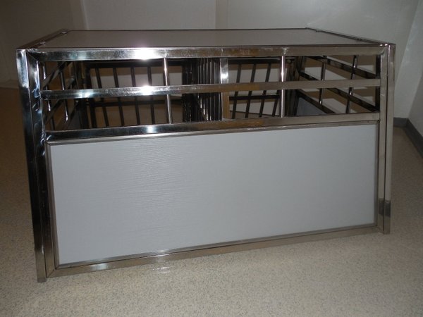 Edelstahl-Hundetransportbox klein (D)
