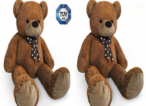 Kuschel-Teddybären 100cm "braun" 2-er Set