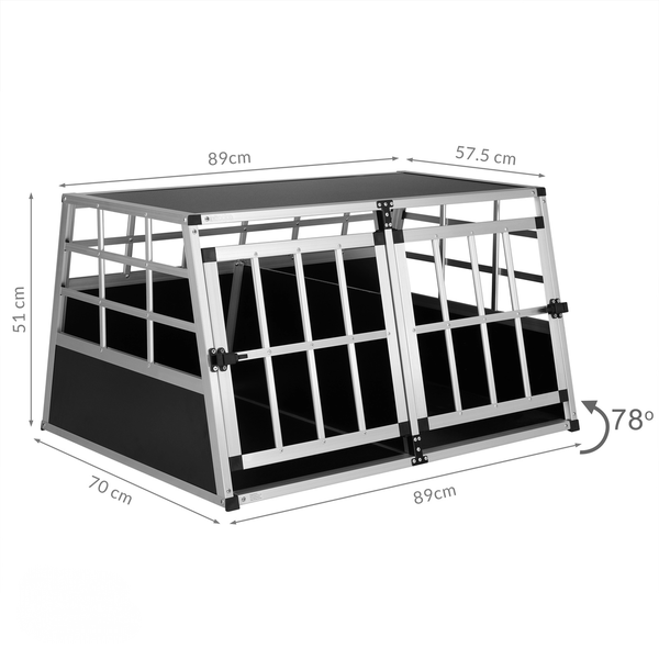 ALU-Hundetransportbox 89x70x51cm (BxTxH)