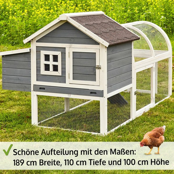 Hühnervoliere, Hühnerstall 189x110x100cm