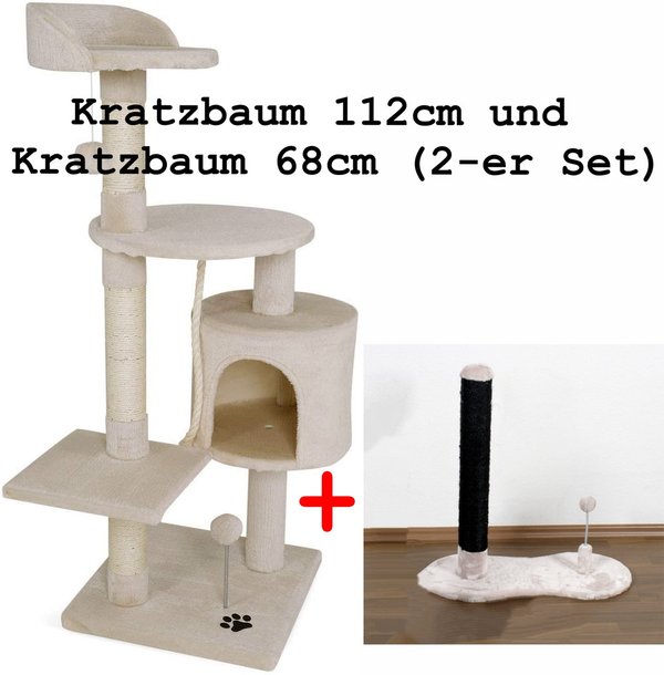 Kratzbaum 112cm + Kratzbaum 68cm