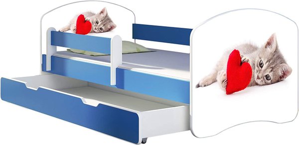 Kinderbett "Katze" 180x80cm + Bettkasten