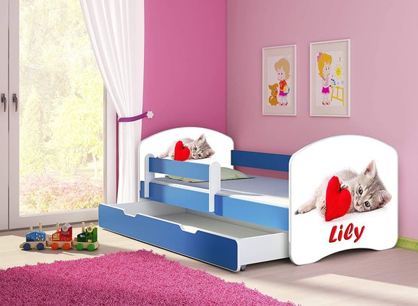 Kinderbett "Katze" 180x80cm + Bettkasten