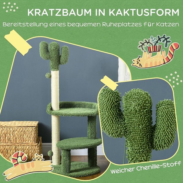 Kaktus-Kratzbaum "grün" 111cm